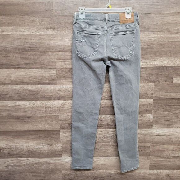 American Eagle Gray Mens 28X32 Airflex + Plus Skinny Jeans Denim Distressed - Picture 3 of 16